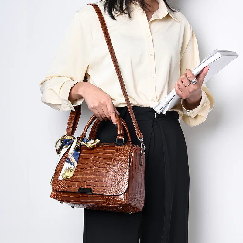 Женские Сумки из искусственной крокодиловой кожи винтажные сумки через плечо