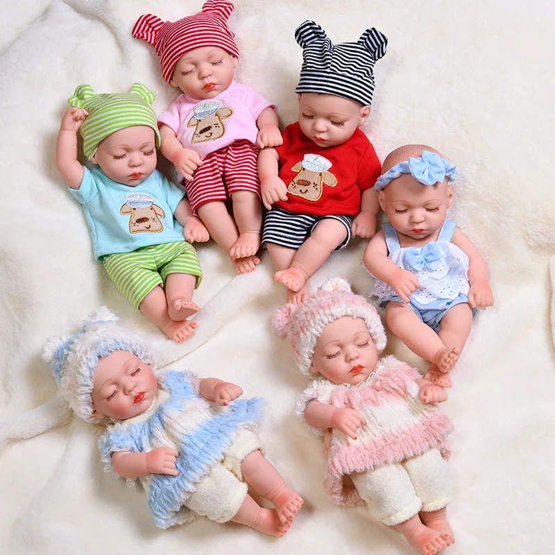 35cm Waterproof Sleeping Reborn Baby Dolls Full Silicone Reborn Baby Body