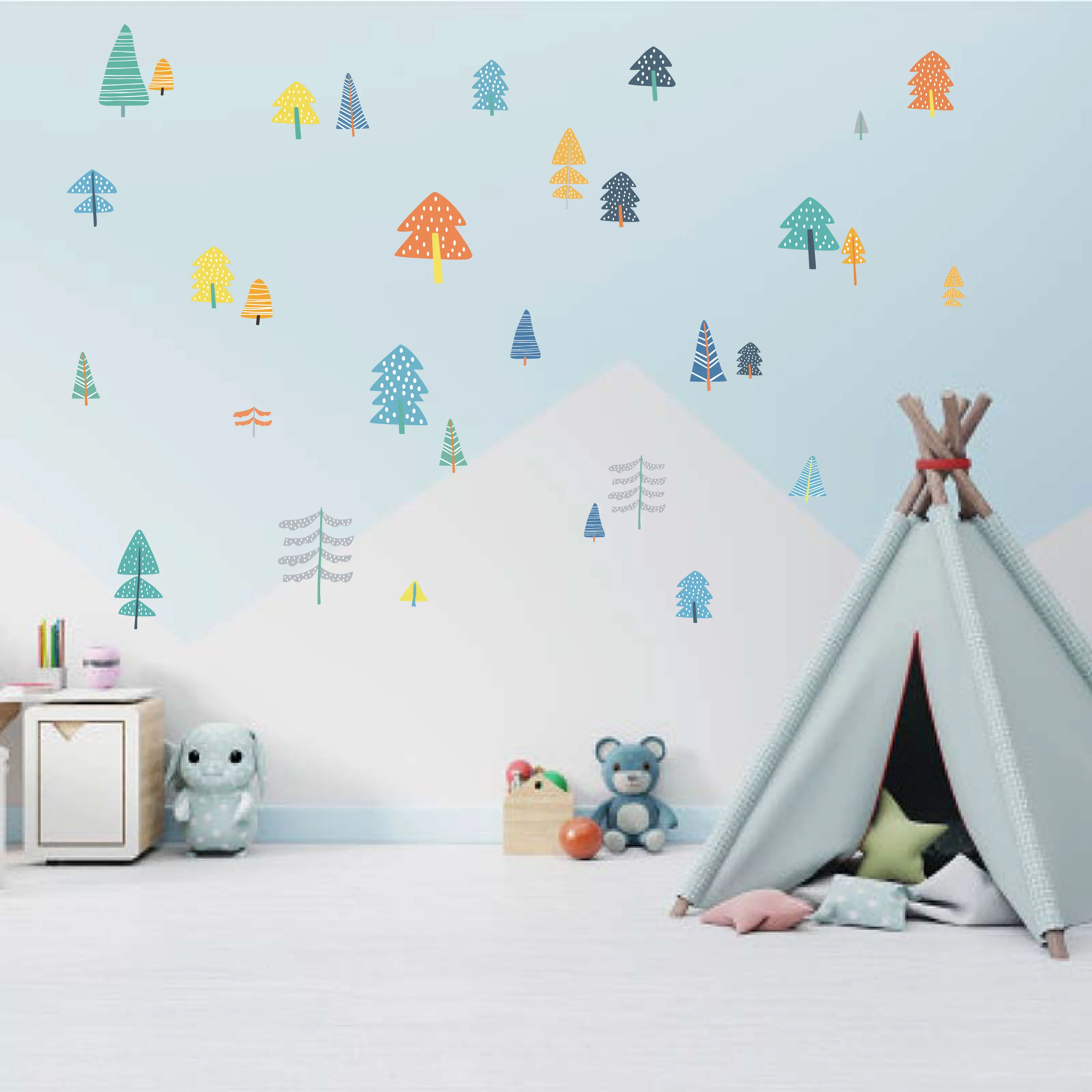 Woodland Tree and Friends Wall Stickers Kids Children Nursery Bedroom Art Decal