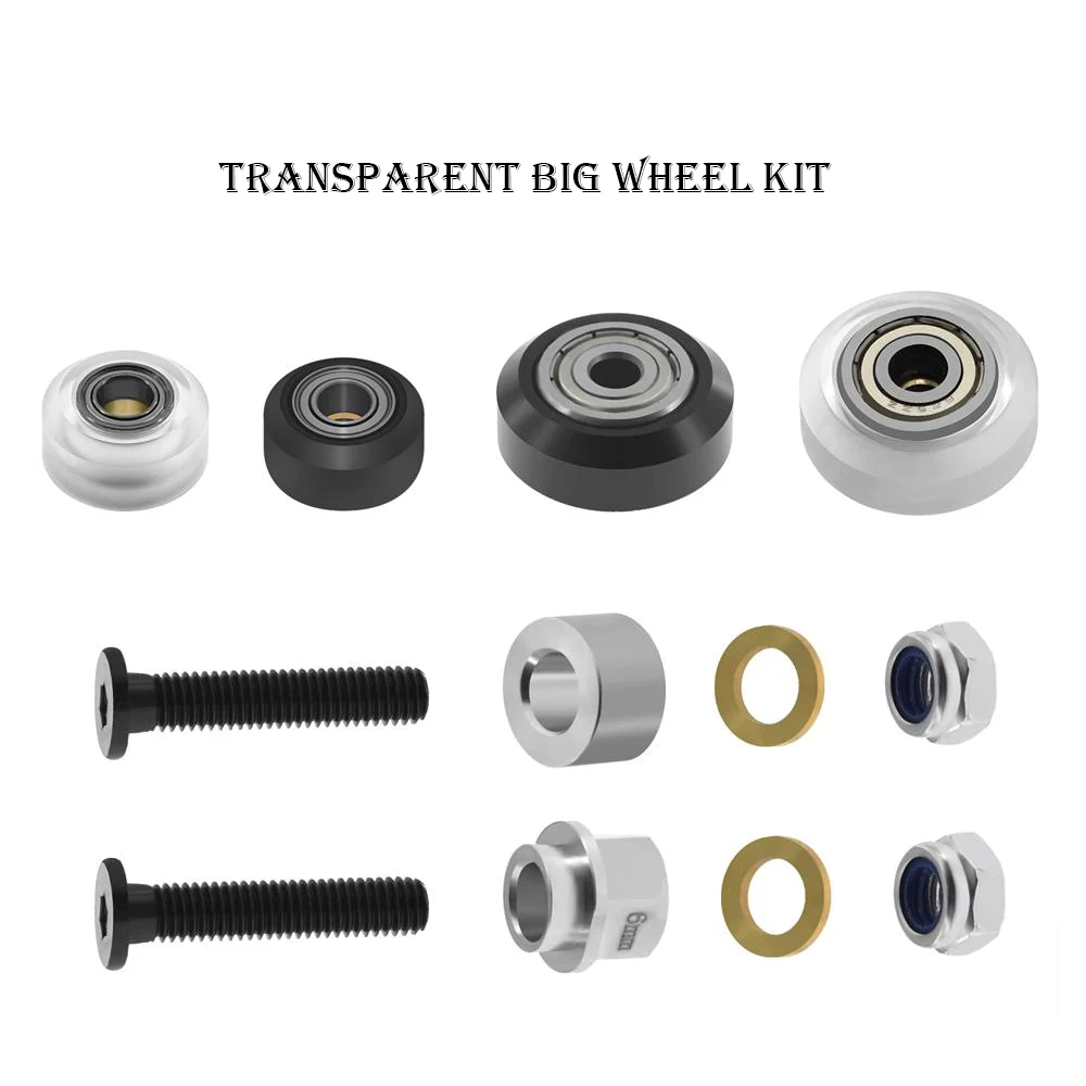 1Set Strong Solid Pom Wheel Kit Plastic Wheel POM Wheel V-type Idler Pulley for  V-Slot Rail OX CNC 3D Printer Parts