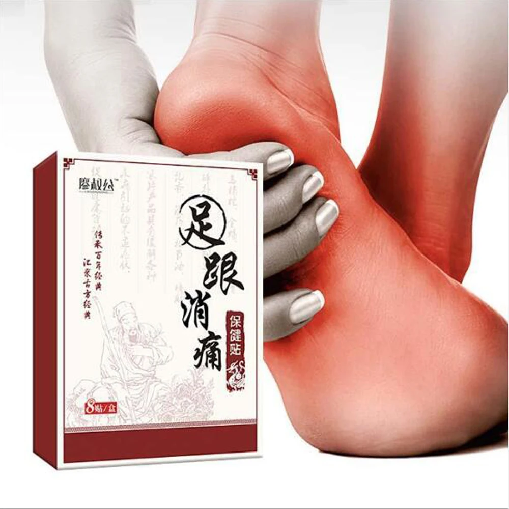 В ноги можно обезболить. Heel Pain Relief пластырь от боли в пятке. Пластырь для ног китайский. Кинезийский пластырь от шпор на пятках. Китайский лейкопластырь для ног.