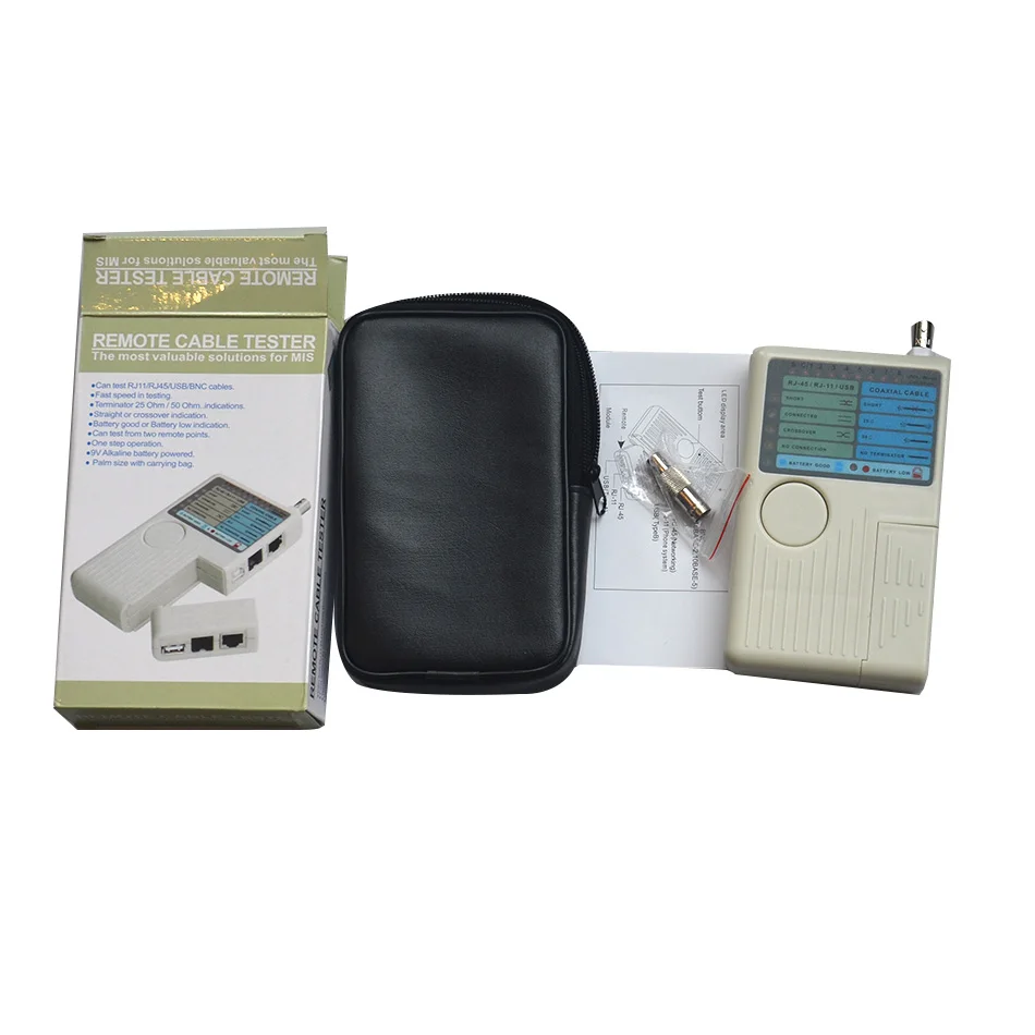 Удаленный RJ11 RJ45 USB BNC LAN Сетевой кабель тестер для UTP STP Кабели LAN Трекер детектор высокое качество инструмент