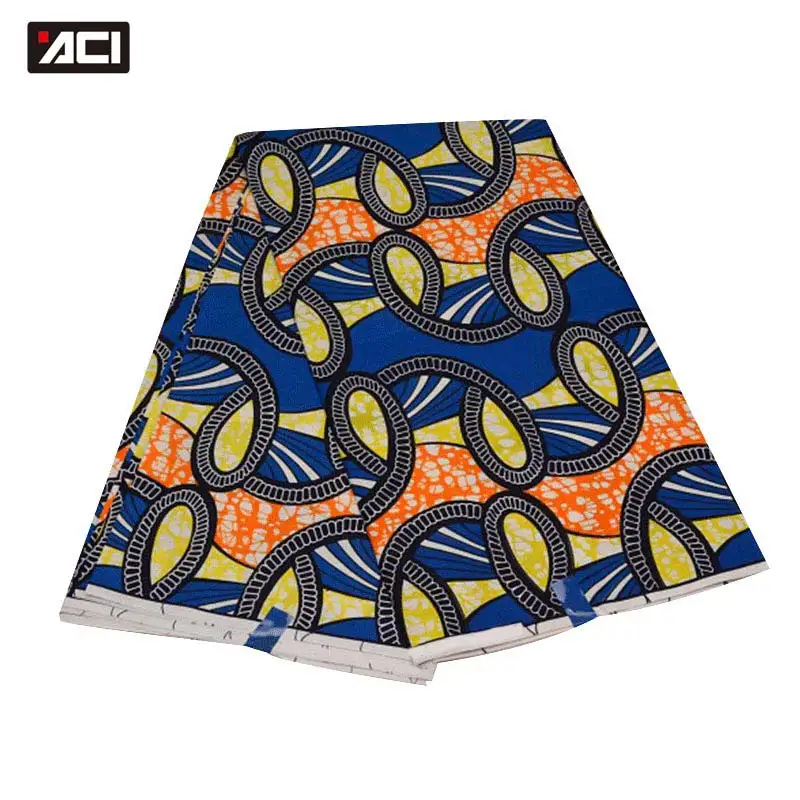 

ACI African Print Fabric Veritable Wax Ankara Fabric Batik Wax Nigeria Ankara Tissus Patchwork African Wax 6 Yards For Wedding
