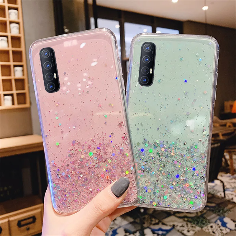 Роскошный блестящий чехол со звездой для OPPO R17 Pro R15 R11 R11s R9s Plus K1 K3 K5 Reno 2 2Z ACE Realme 5