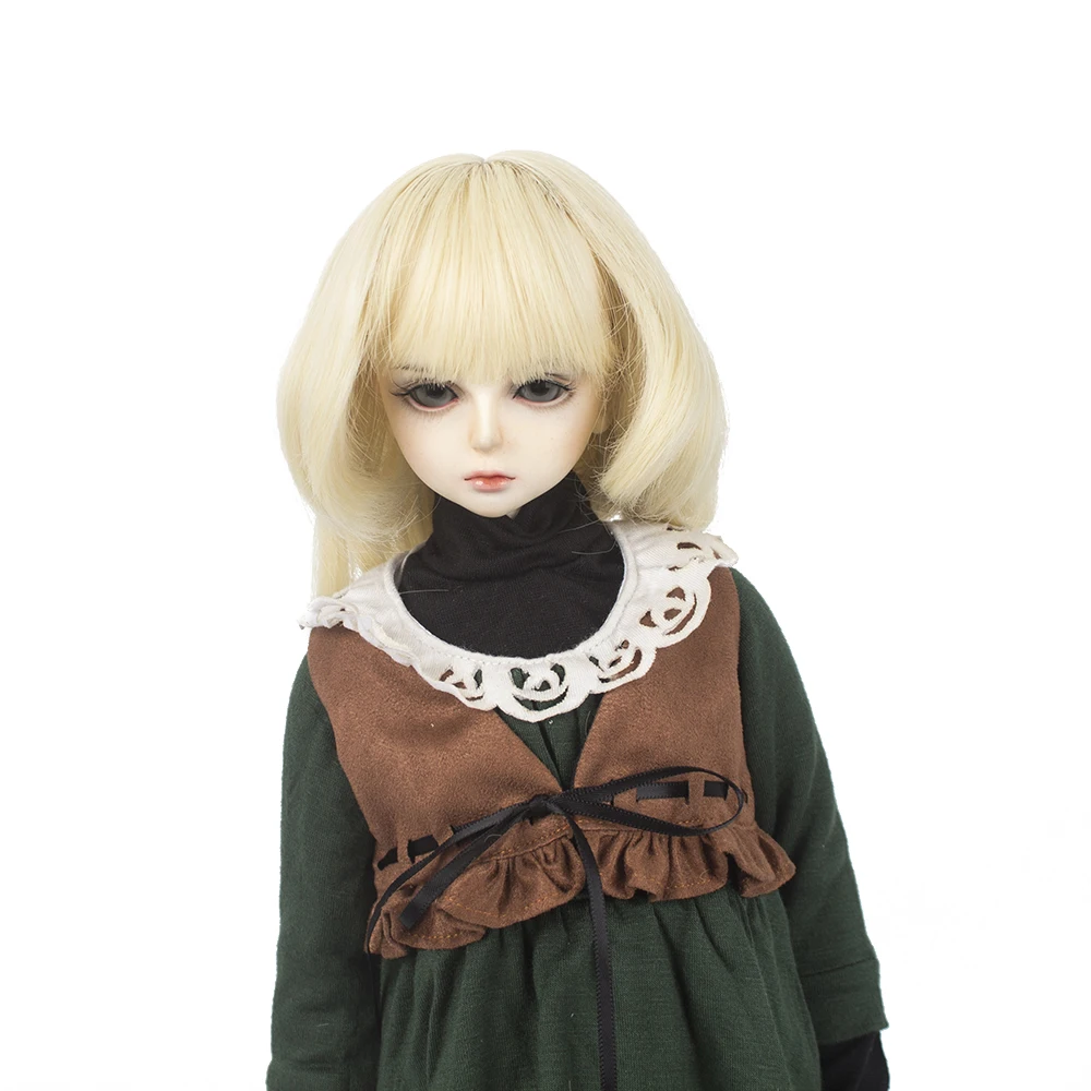 Модный стиль, красивый размер 1/3, BJD, парики для новорожденных, длинные, желтые, высокотемпературные, волоконные волосы для кукол, аксессуары