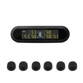 

T650 Motorcycle Car TPMS Tire Pressure Monitoring System Real Time Monitoring LCD Display With External Sensors Monitoring