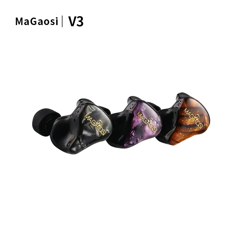 Magaosi V3 2BA 1DD Driver Hybrid HiFi In ear Earphones Noise Reduction Earbuds with 2pin Detachable cable for Audiophile IEM