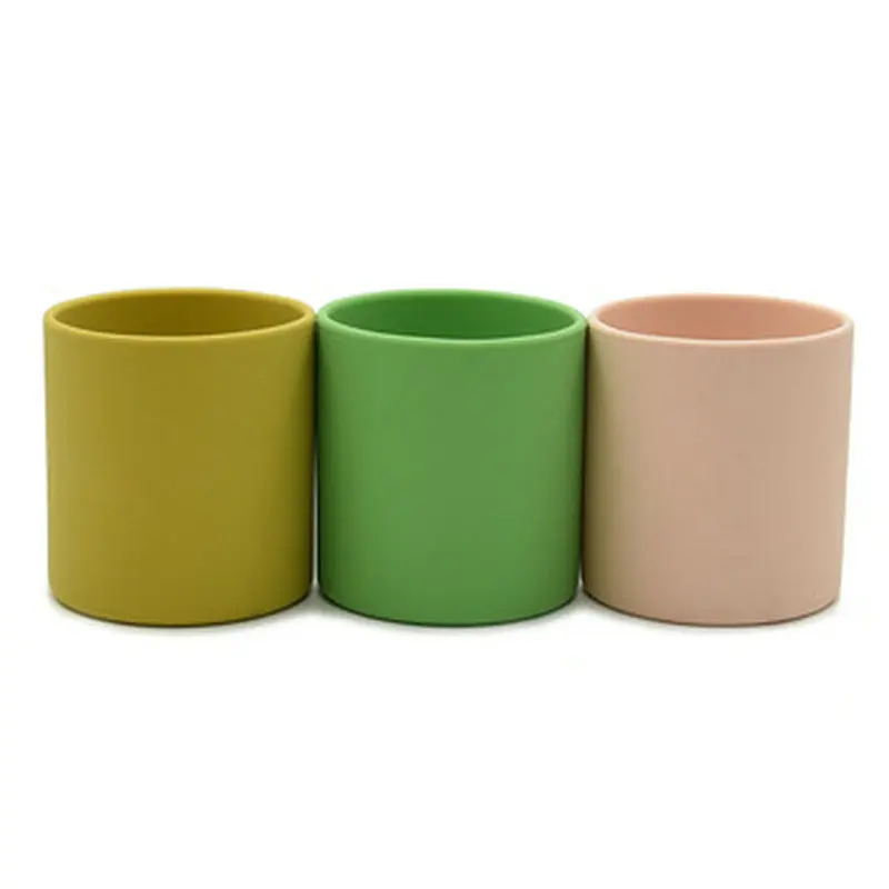 Copo de Grau Resistente ao Calor Pces Bebê Silicone Alimentício Crianças Alimentação Copo Infantil Criança Beber Bpa Livre 250ml 3 9 High Quality Mamãe e Bebê