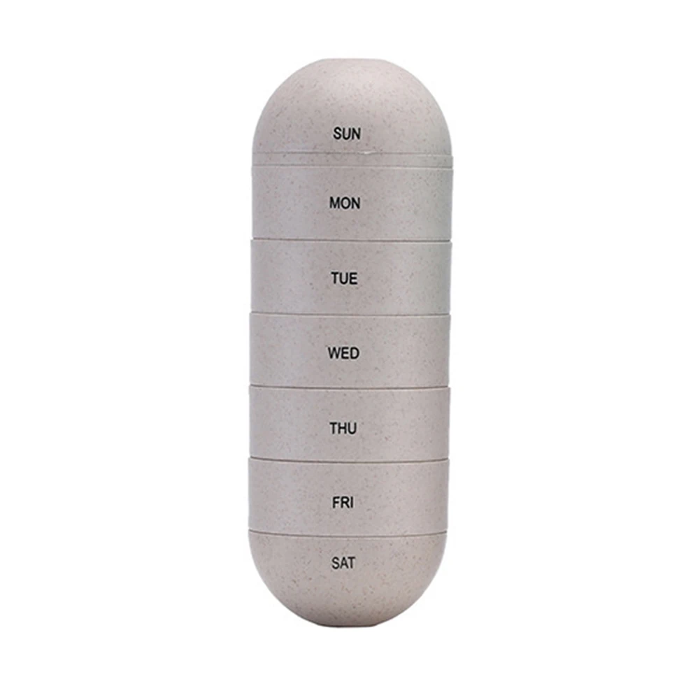 

Moisture Proof Outdoor Vitamins Camping Weekly Pill Organizer Travel Portable Cereal Fiber Waterproof Capsule Medicine Container