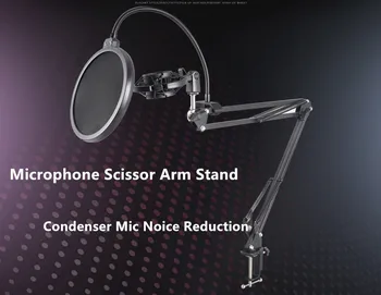 

NB-35 Microphone Scissor Arm Stand and Table Mounting Clamp & NW Filter Windscreen Shield & Metal Mount Kit