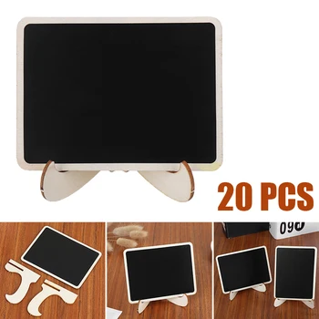 

20pcs/set Mini Wooden Blackboard Chalkboard Message Stand for Wedding Party Table Decor 10*7.5cm