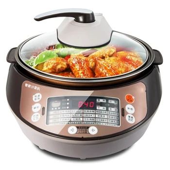 

5L Full Automatic Cooking Machine Electric Skillet Smart Multi Cooker Robot Cooking Wok Non-stick Pan Cooker 360 Rotary Stirring