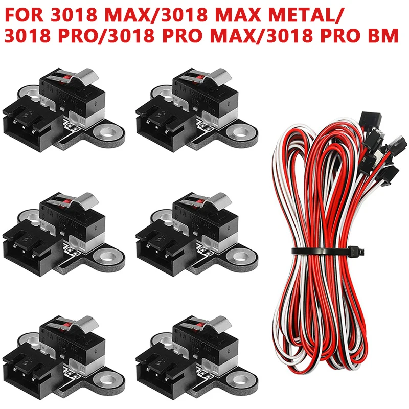 woodtech multi boring machine Mini Limit Switch Kit 6 PCS with 3-Pin Cable Vertical limit switch for CNC 3018-PRO /3018-Max Metal/3018 Plus with 3p ports PCB band saw machine Woodworking Machinery