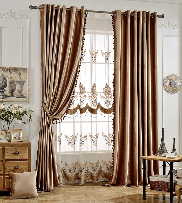 Роскошные бархатные затемненные занавески для гостиной однотонные современные