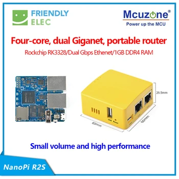 

NanoPi R2S MINI Router ,RK3328 DOUBLE Gbps Ethernet 1GB DDR4 OpenWrt/LEDE