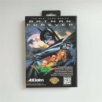 

Batman Forever - USA Cover With Retail Box 16 Bit MD Game Card for Sega Megadrive Genesis Video Game Console