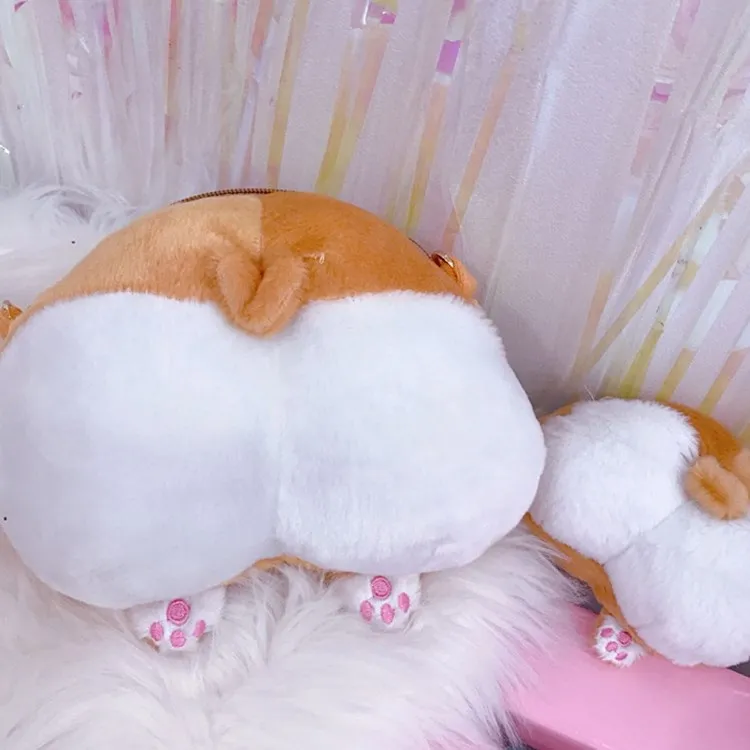 Сумка Кроссбоди Chibi Corgi с ягодицами маленькая милая плюшевая собакой креативный