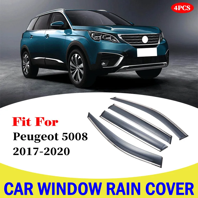 

Window Visor Car Rain Shield Awning Cover Side Window Deflector Door Rain Sun Shield Side For Peugeot 5008 2017-2020 Accessories