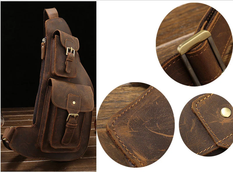 A leather bag for men of character with vintage style