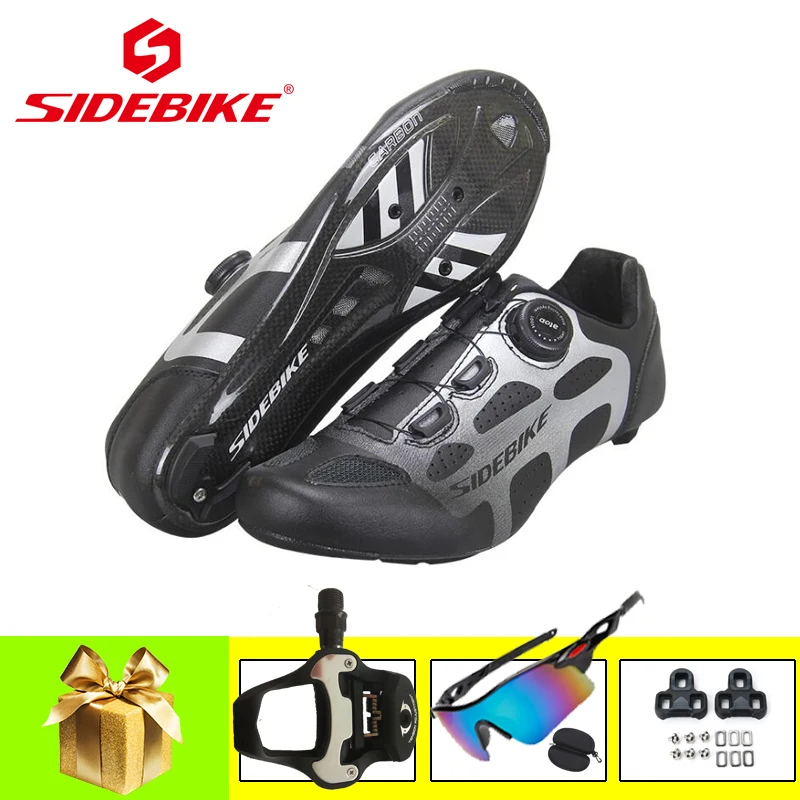 

SIDEBIKE Road Cycling Sneaker Carbon Sapatilha Ciclismo Men Women Breathable Self-locking Outdoor Sport Riding Bicycle Shoes