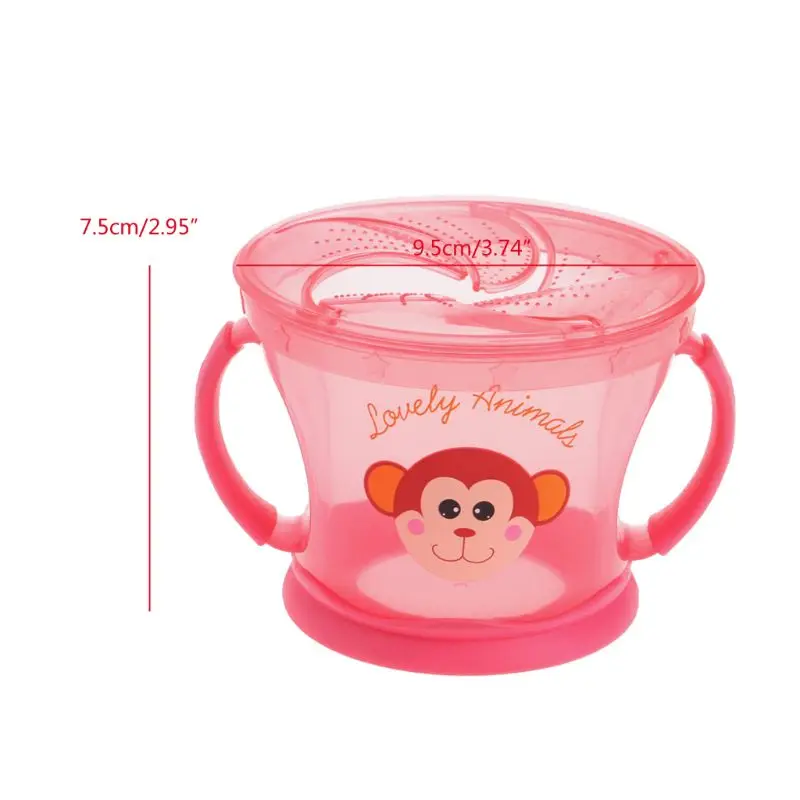 

Soft Food Bowl Children Snack Spilled Cup Leak Proof Baby Snack Box Container 72XC