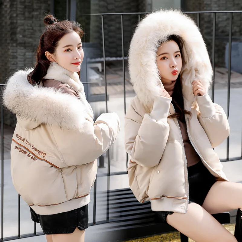 

2019 Winter Ymj8827 Korean-style Short Thick Fashion Simple Versatile Embroidered down Cotton Women's