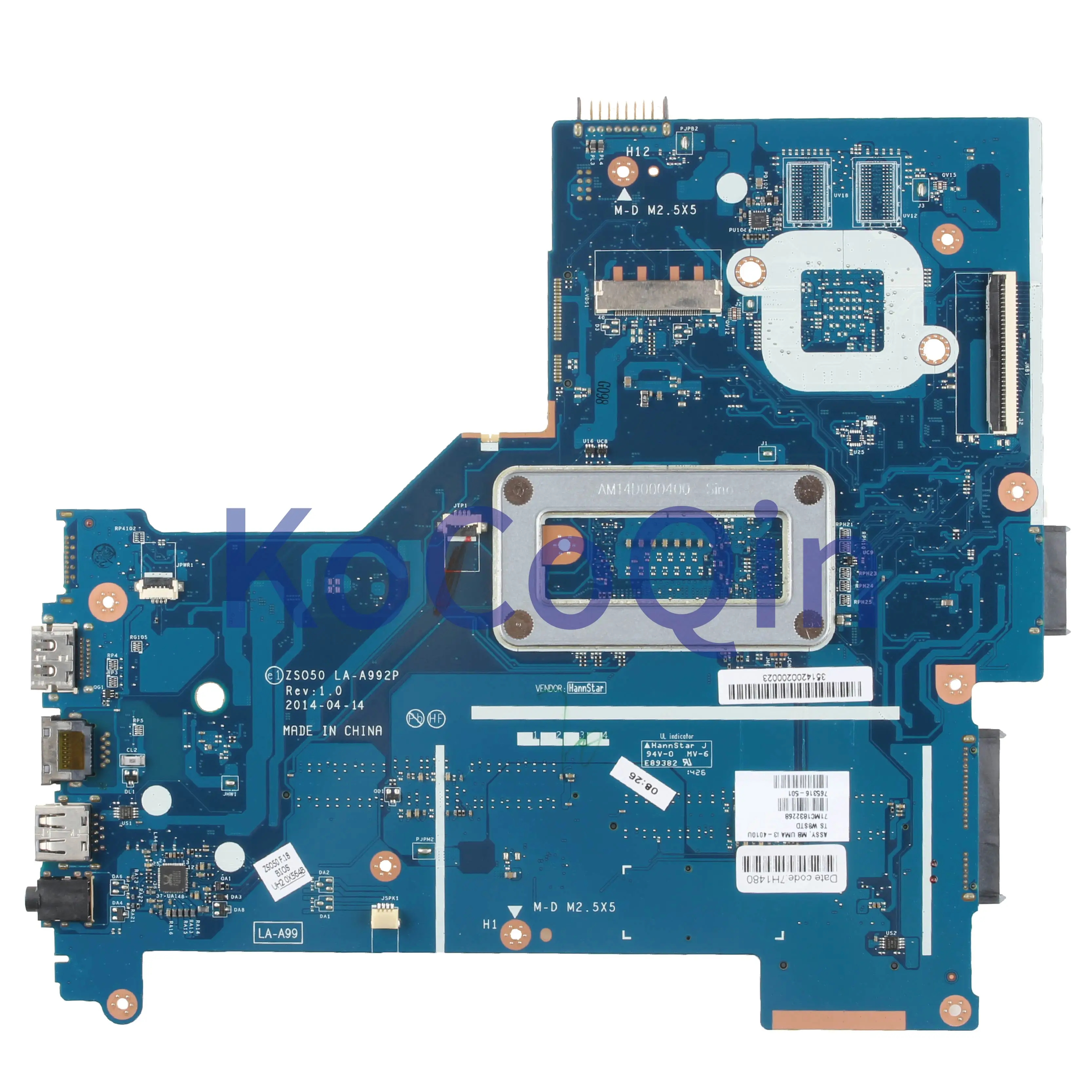 KoCoQin материнская плата для ноутбука hp павильон 15-R Core I3-4010U SR16Q материнская плата 765316-001 765316-501 ZSO50LA-A992P
