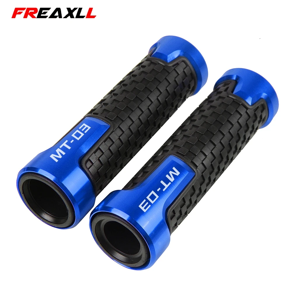 7/" 22mm Universal Motorcycle Handle Handlebar Hand Bar Grip For yamaha MT-03 MT03 MT 03 2006- With MT-03 LOGO