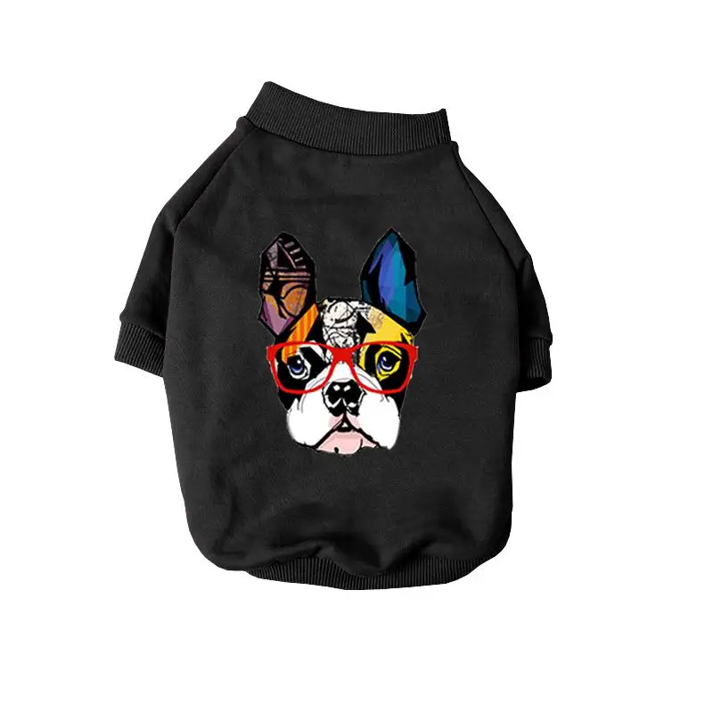 Зимняя теплая одежда для собак с рисунком из мультфильма; Одежда для собак с принтом животных; мягкая хлопковая одежда для маленьких собак; Чихуахуа; бульдог; Ropa Perro - Цвет: 15