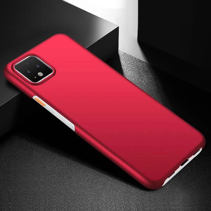 Зеленый для Google Pixel 4 Чехол Жесткий PC матовый чехол для Google Pixel4 защитный чехол s для Google Pixel 4 задняя крышка оболочка - Цвет: Красный