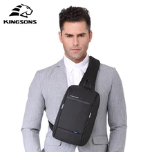 Kingsons Новинка 3174-рюкзак на одно плечо для отдыха и путешествий 10,1 дюймов нагрудный рюкзак для мужчин и женщин Повседневная сумка через плечо
