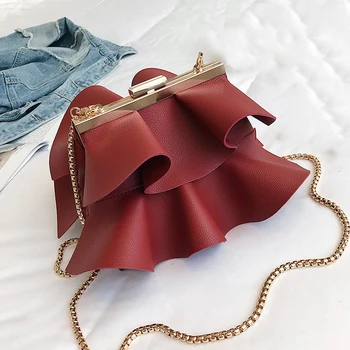 

Luxy Moon PU Leather Women Handbag Party Clutch Evening Bag Wedding Purse for Bridal Fashion Gold Chain Crossbody Bag ZD1479