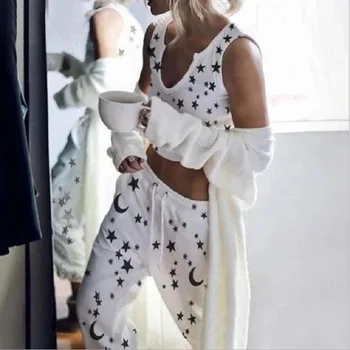 

Hot sale set pajamas women's polka dot refreshing vest trousers two-pieces 2020 new comfortable ladies home service пижама