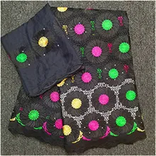 Сухой Мягкий Хлопок Вуаль со швейцарским кружевом кружево последние высокое качество швейцарские кружева ткань из Дубая 7 ярдов