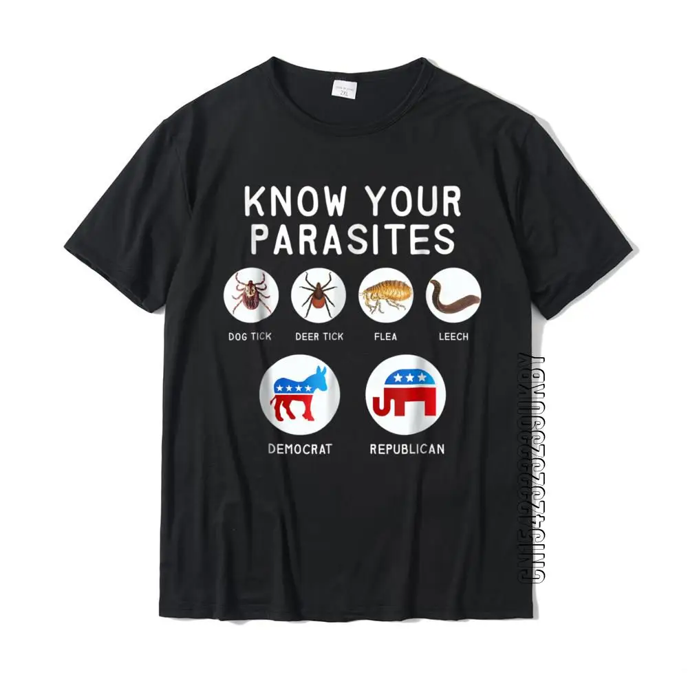 Libertarian T Shirt Know Your Parasites Top T-Shirts High Quality Casual Cotton Student Tops & Tees Comics