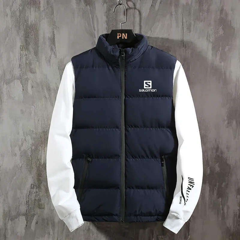 Tide мужская мода принт вниз хлопок жилет мужской зимний Корейский вариант самосовершенствование тренд красивый логотип печать