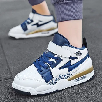 

New Trend Kids Boys Footwear Comfortable Teenage Trainers Leather Youth Boys Casual Shoes Rubber Bottom Big Boy Sport Shoes