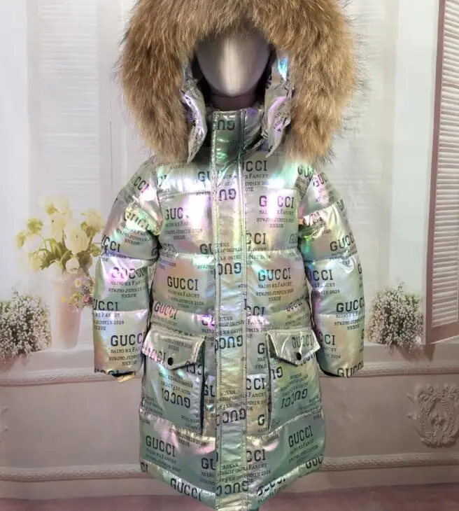 Хаки Зимняя куртка-пуховик, 85-145 см детская парка пуховики для девочек Детская Длинная утепленная верхняя одежда Длинные пуховики для мальчиков - Цвет: Хаки