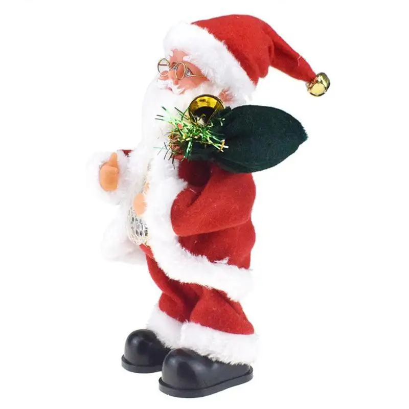Electric Santa Claus Toys Gift Bag Dancing Doll with Light Christmas Decor Creative Electric Santa Claus Child Gift Toy Xmas