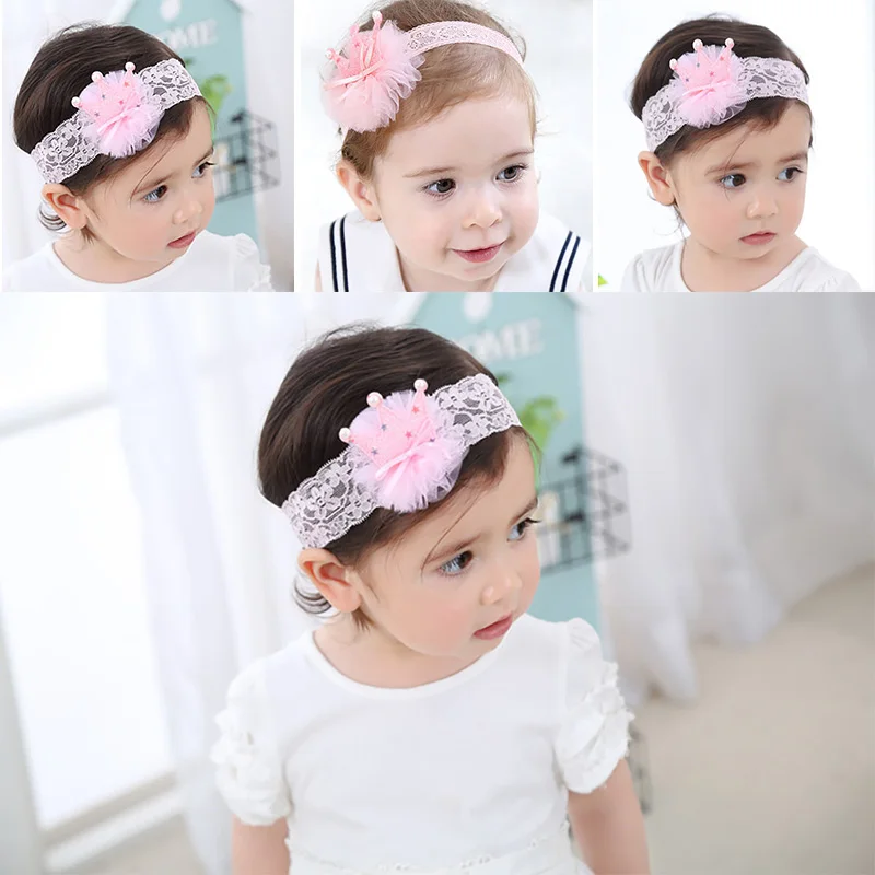 

Ephex Lovely Pink Headwear Newborn Hair Band Beautiful Headband Infant Hair Band Cute Princess Girls