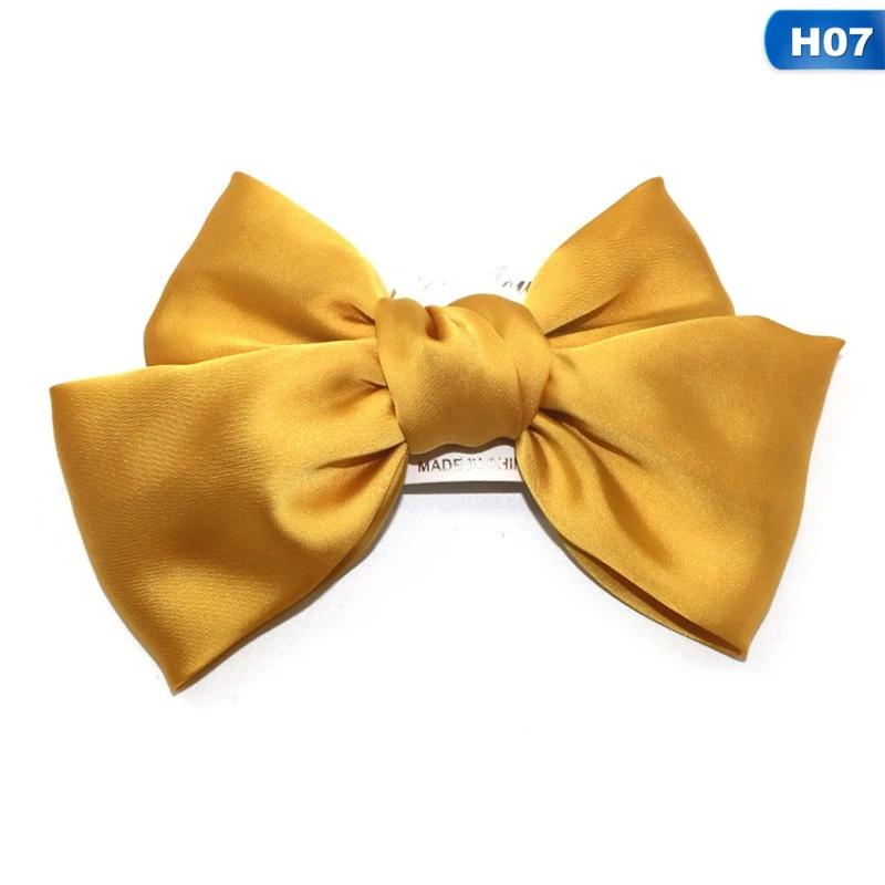 10 Цвета Большая лента Cheer лук с зажимы типа «крокодил» для девочек Карамельный цвет обруч-заколка для волос аксессуары