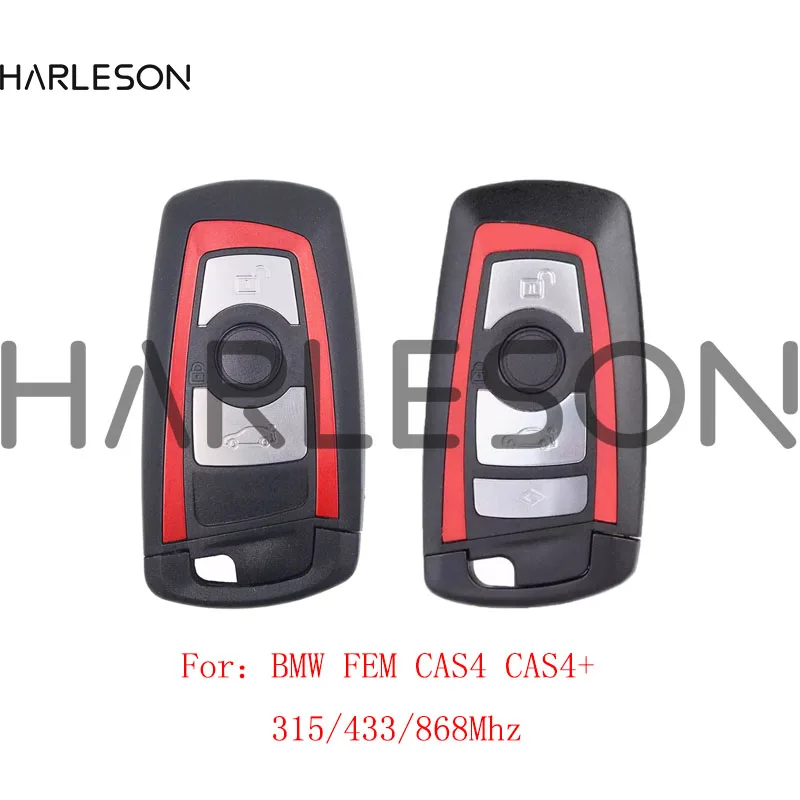 Smart Remote Key Keyless For BMW 3 5 7 F Series 3/4Button 49CHIP 315/433/868 Mhz HU5767  HU5661 HU5662 FEM/BDC/CAS4/CAS4+ Red