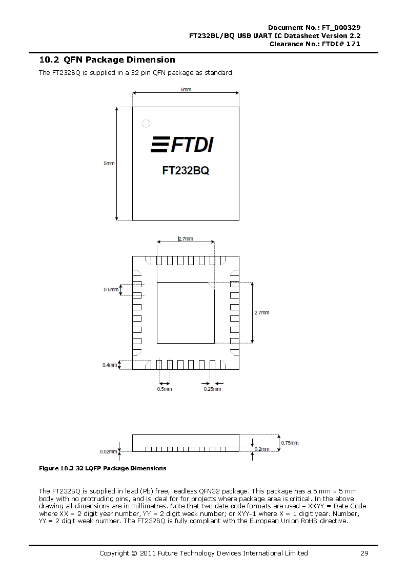 FT232BQ QFN32 FT232BQ-REEL QFN-32 USB для последовательного UART IC QFN-32 2500 шт./катушка