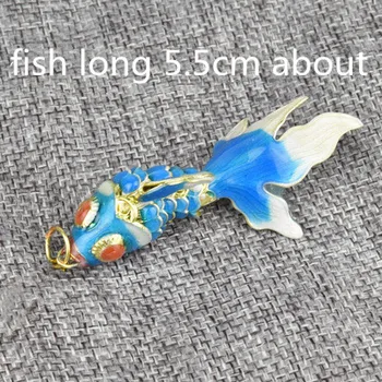 

Cute 5.5cm Vivid Sway Enamel Fish Charms for Necklace bracelet key chain Accessories Cloisonne Animal koi Carp pendants Jewelry