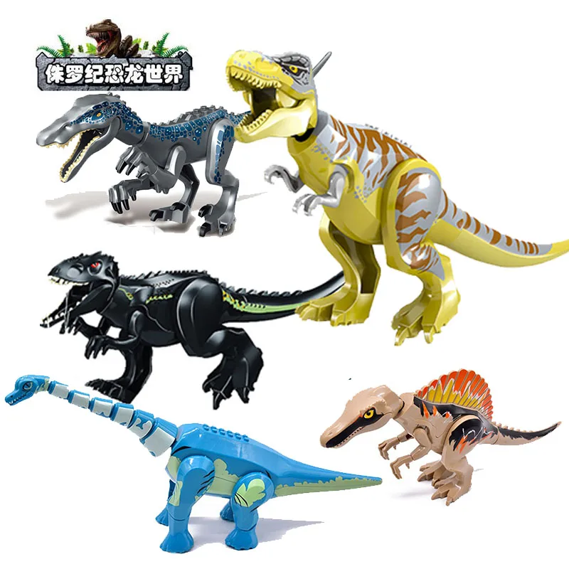 

In Stock Heavy Claw Dragon Jurassic World Dinosaurs Figures Bricks Tyrannosaurus Assemble Building Blocks legoinglysToy Dinosuar