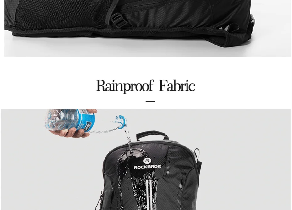 Rockbros непромокаемая велосипедная сумка, велосипедный Рюкзак высокой емкости, Ультралегкая велосипедная сумка, дышащий рюкзак для альпинизма, пешего туризма, велоспорта