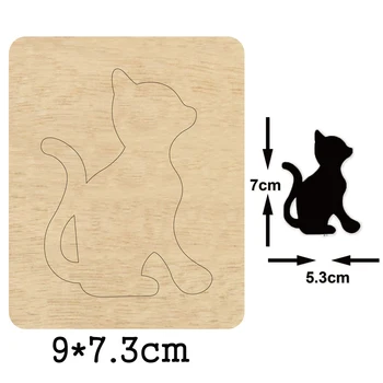 

4 Style Elegant Cats Wooden Mold Wood Dies For DIY Leather Cloth Paper Craft Fit Common Die Cutting Machines on the Market 2020