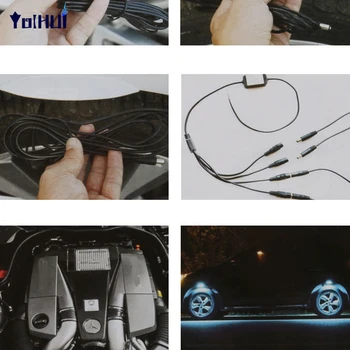 

DC12V-24V Multi Color Light Car Fender Wheel Eyebrow LED Lights Atmosphere Light Tire Lights