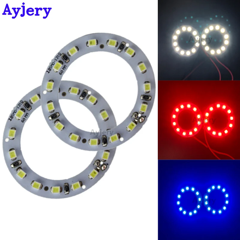 AYJERY Cob 60 мм 2 пары (4 шт.) ангельские глазки автомобиля 3528 1210 18 SMD светодиодный чип