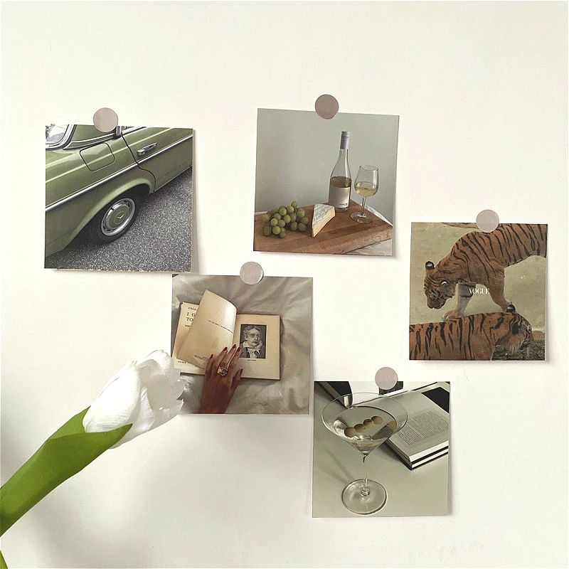 INS nostálgico retrato de belleza de fondo de arte pequeño cartel foto de tarjeta postal accesorios DIY pegatina de pared decorativa creativa papelería